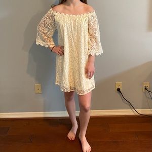 Altard State cream dress of shoulder size small